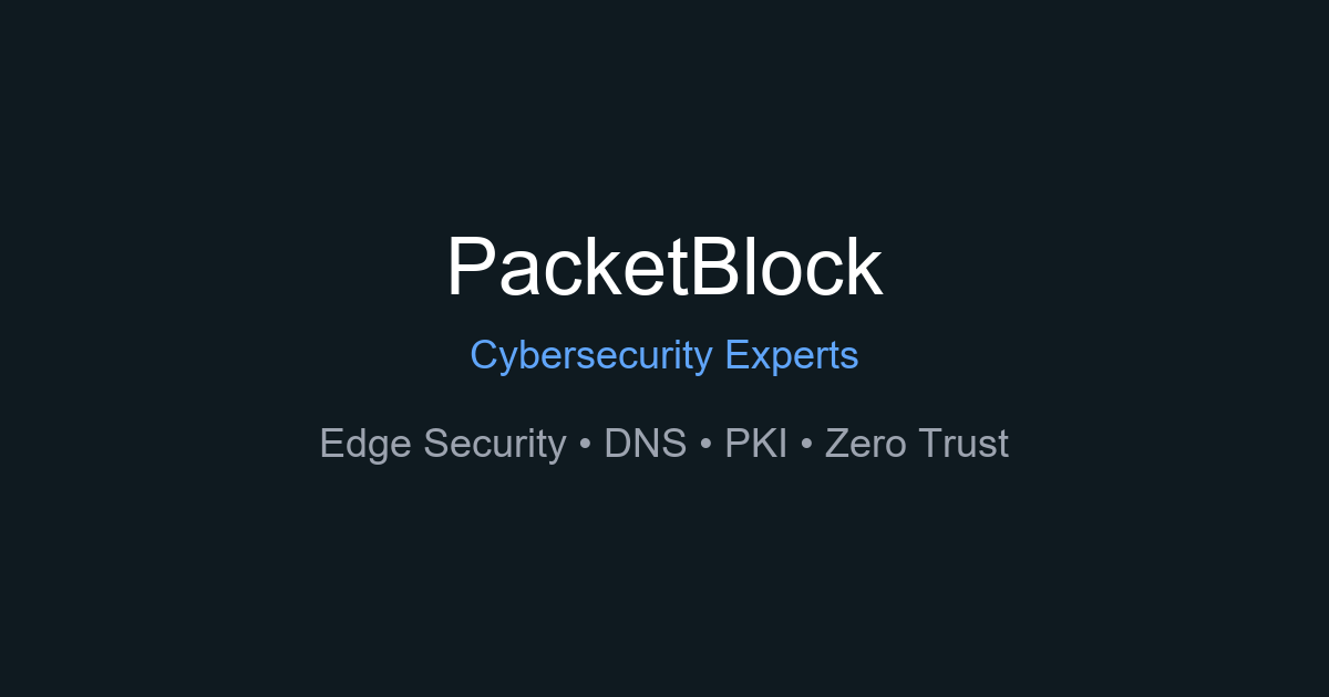 PacketBlock - Expert Cybersecurity Delivery